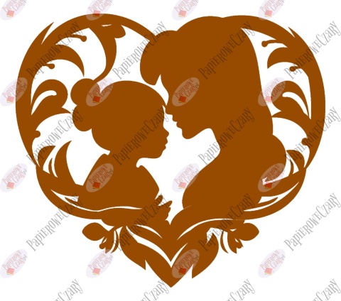 Mama z córką 3 Dekoracje z papieru Dzień Rodziny