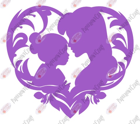 Mama z córką 3 Dekoracje z papieru Dzień Rodziny