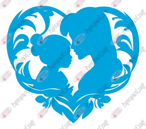 Mama z córką 3 Dekoracje z papieru Dzień Rodziny