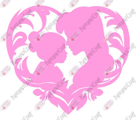 Mama z córką 3 Dekoracje z papieru Dzień Rodziny