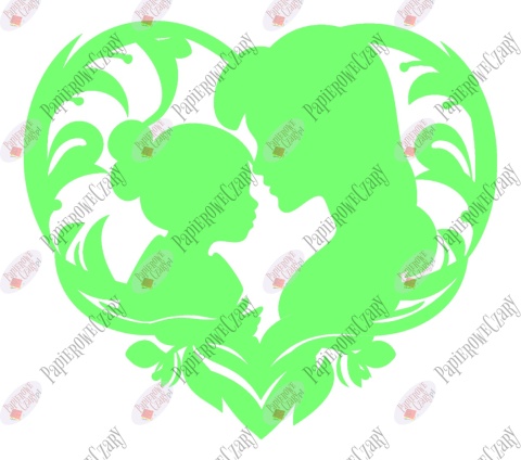 Mama z córką 3 Dekoracje z papieru Dzień Rodziny