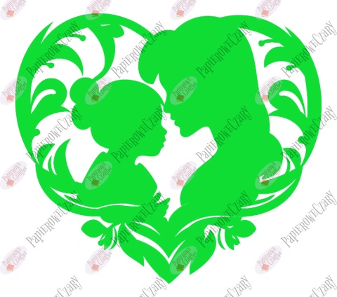 Mama z córką 3 Dekoracje z papieru Dzień Rodziny