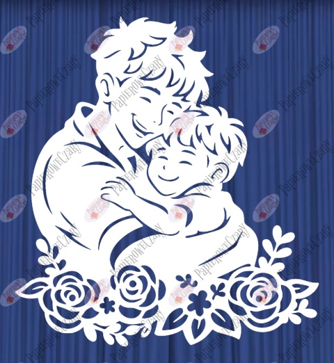 Tata z synem 5 Dekoracje z papieru Dzień Rodziny