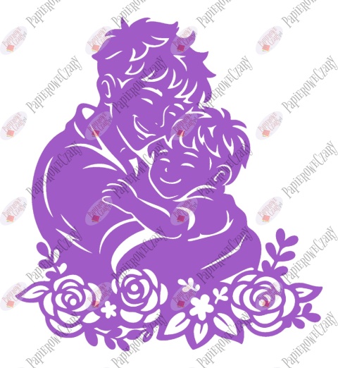 Tata z synem 5 Dekoracje z papieru Dzień Rodziny