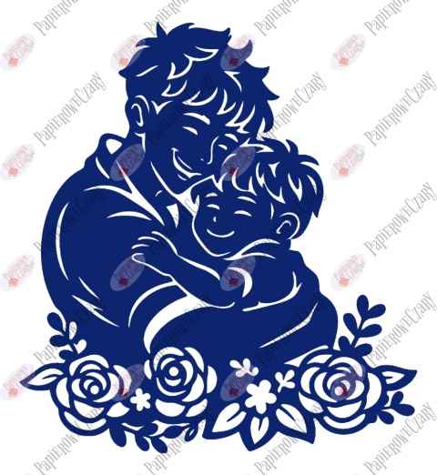 Tata z synem 5 Dekoracje z papieru Dzień Rodziny