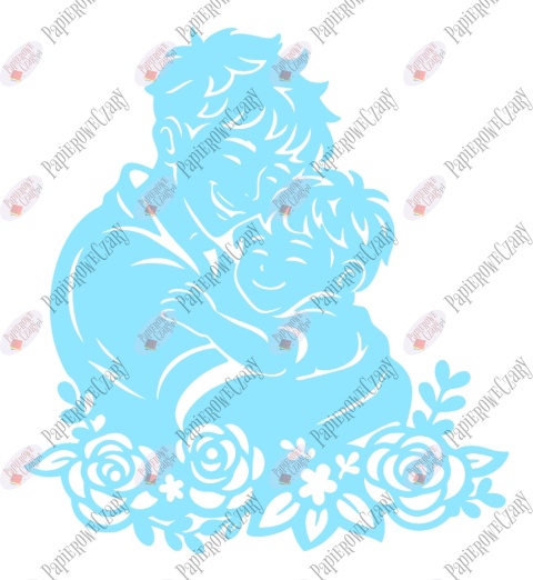 Tata z synem 5 Dekoracje z papieru Dzień Rodziny