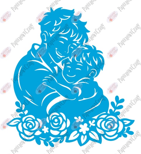 Tata z synem 5 Dekoracje z papieru Dzień Rodziny