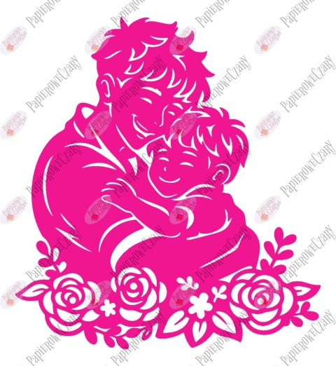 Tata z synem 5 Dekoracje z papieru Dzień Rodziny