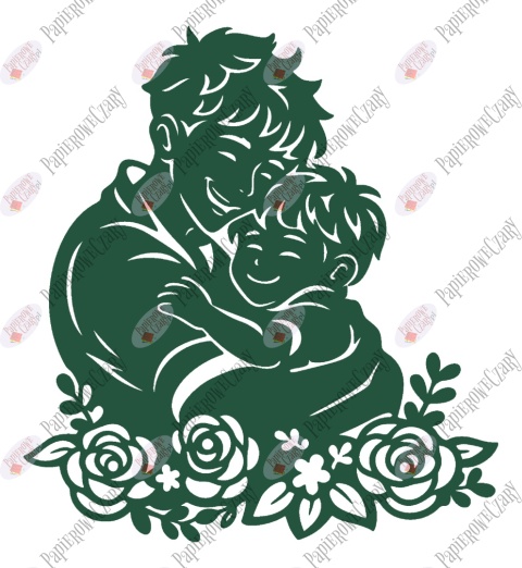 Tata z synem 5 Dekoracje z papieru Dzień Rodziny