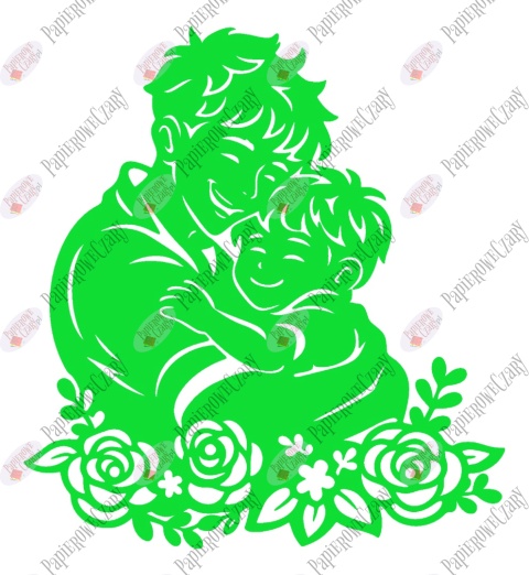 Tata z synem 5 Dekoracje z papieru Dzień Rodziny