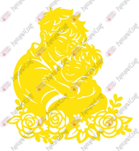 Tata z synem 5 Dekoracje z papieru Dzień Rodziny