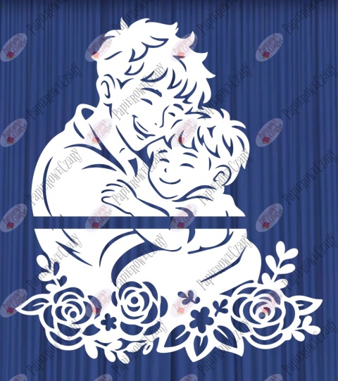 Tata z synem 5 Dekoracje z papieru Dzień Rodziny