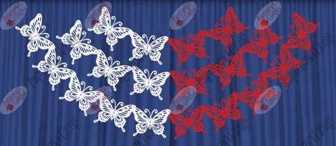 Motyl 2 Pakiet Biało Czerwony Dekoracje z papieru