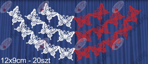 Motyl 2 Pakiet Biało Czerwony Dekoracje z papieru