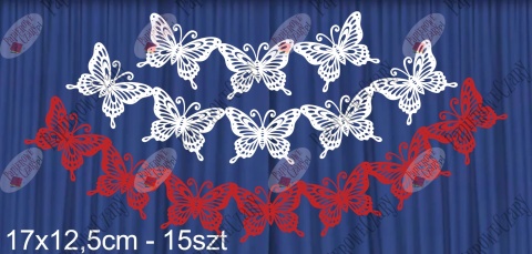 Motyl 2 Pakiet Biało Czerwony Dekoracje z papieru