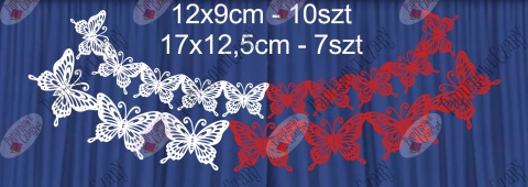 Motyl 2 Pakiet Biało Czerwony Dekoracje z papieru