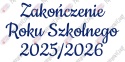 Napis "ZAKOŃCZENIE ROKU SZKOLNEGO" 3 Dekoracje z papieru
