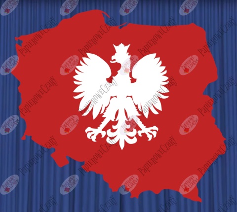 Polska z godłem Dekoracje z papieru