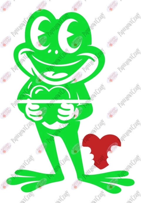 Żaba 5 serce Dekoracje z papieru