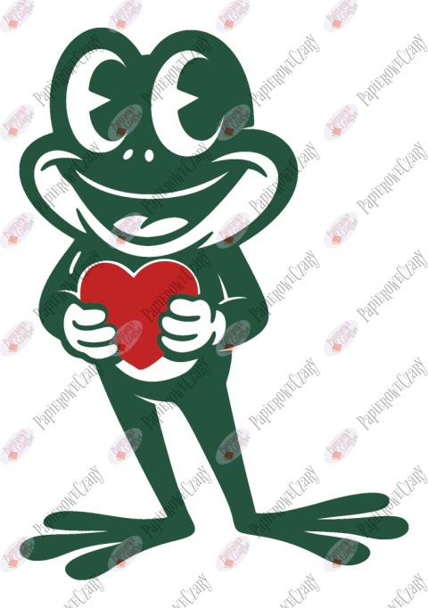 Żaba 5 serce Dekoracje z papieru
