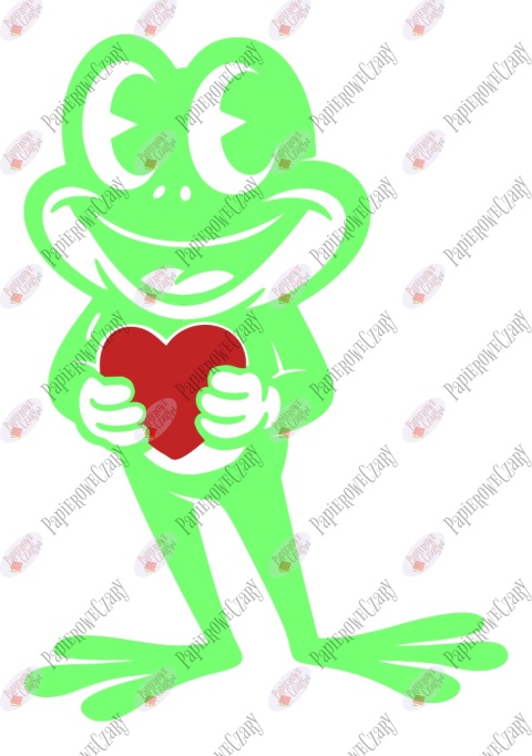 Żaba 5 serce Dekoracje z papieru