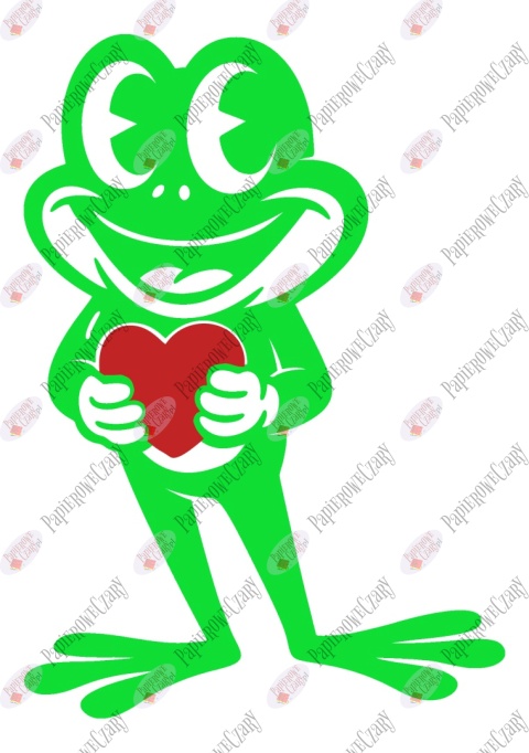 Żaba 5 serce Dekoracje z papieru
