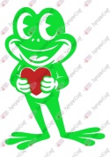 Żaba 5 serce Dekoracje z papieru