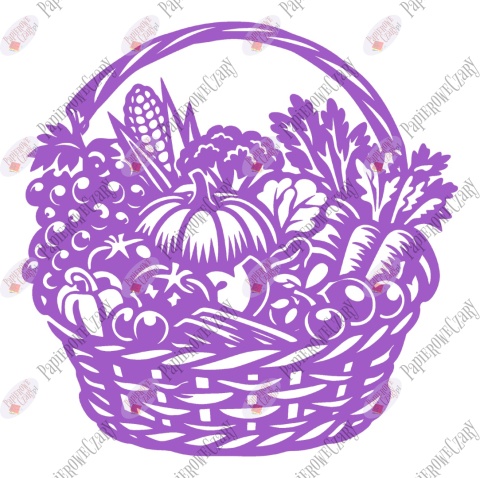 Kosz z owocami warzywami 1 Dekoracje z papieru