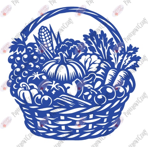 Kosz z owocami warzywami 1 Dekoracje z papieru