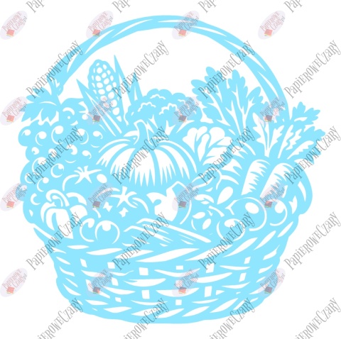 Kosz z owocami warzywami 1 Dekoracje z papieru