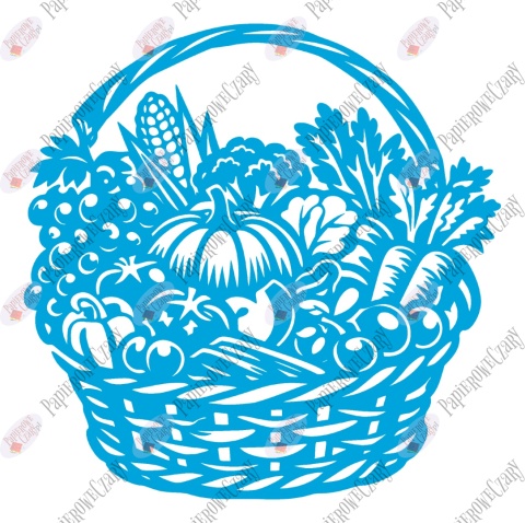 Kosz z owocami warzywami 1 Dekoracje z papieru