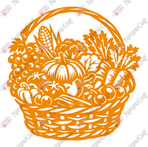 Kosz z owocami warzywami 1 Dekoracje z papieru