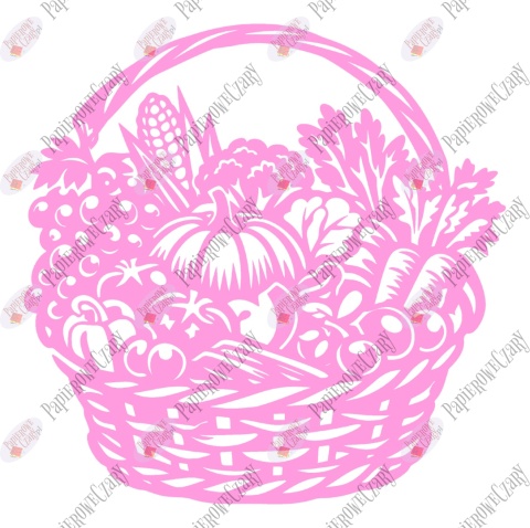 Kosz z owocami warzywami 1 Dekoracje z papieru