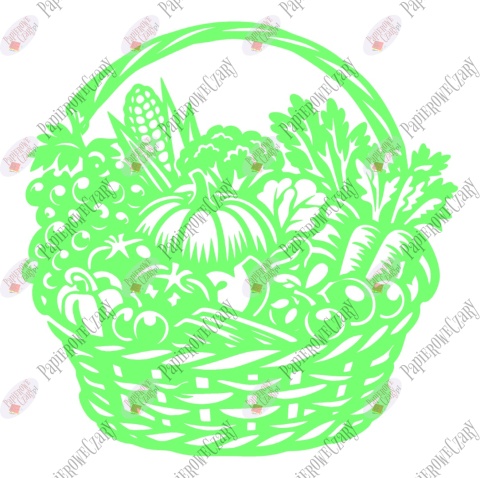 Kosz z owocami warzywami 1 Dekoracje z papieru