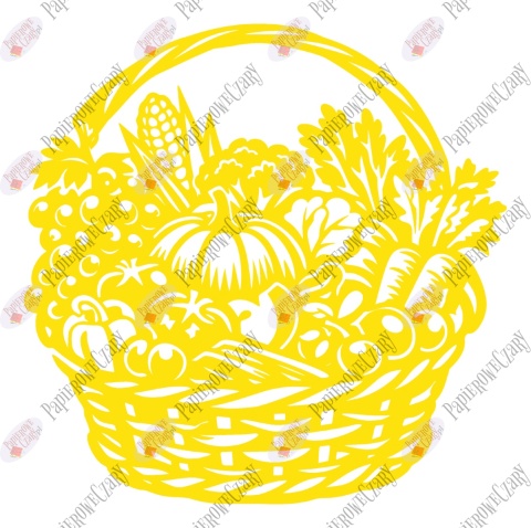 Kosz z owocami warzywami 1 Dekoracje z papieru