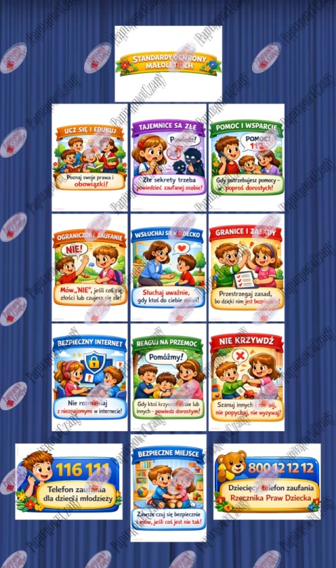 Standardy Ochrony Małoletnich 2 - Plansze dydaktyczne - plik PDF - PRODUKT CYFROWY