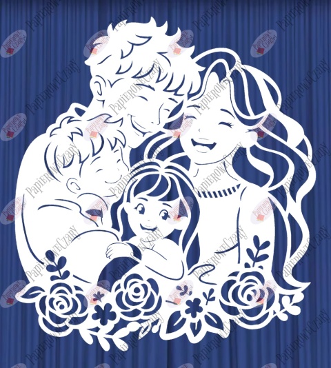 Rodzina 5 Dekoracje z papieru Dzień Rodziny