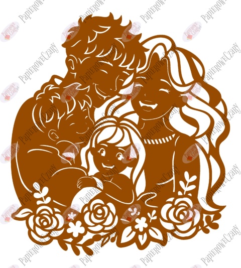 Rodzina 5 Dekoracje z papieru Dzień Rodziny