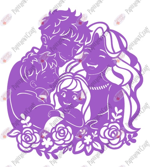 Rodzina 5 Dekoracje z papieru Dzień Rodziny