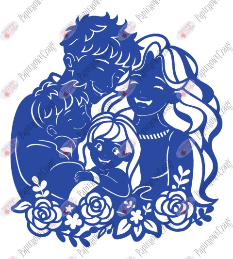 Rodzina 5 Dekoracje z papieru Dzień Rodziny