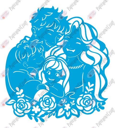 Rodzina 5 Dekoracje z papieru Dzień Rodziny