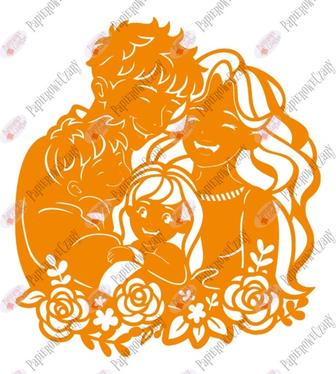 Rodzina 5 Dekoracje z papieru Dzień Rodziny