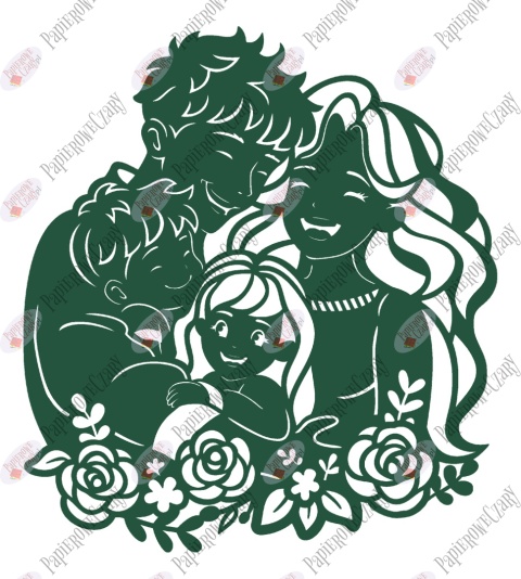 Rodzina 5 Dekoracje z papieru Dzień Rodziny