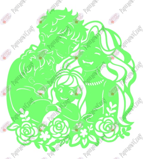 Rodzina 5 Dekoracje z papieru Dzień Rodziny