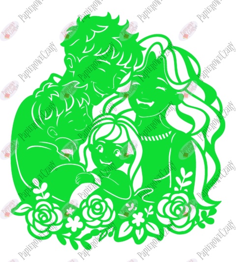 Rodzina 5 Dekoracje z papieru Dzień Rodziny