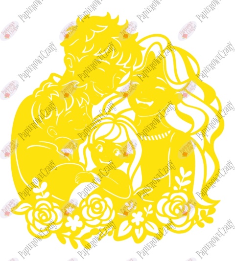 Rodzina 5 Dekoracje z papieru Dzień Rodziny