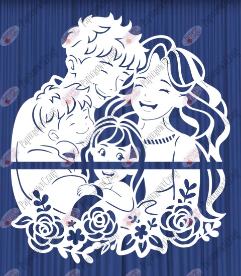 Rodzina 5 Dekoracje z papieru Dzień Rodziny