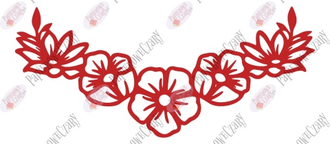 Girlanda kwiaty 1 Dekoracje z papieru