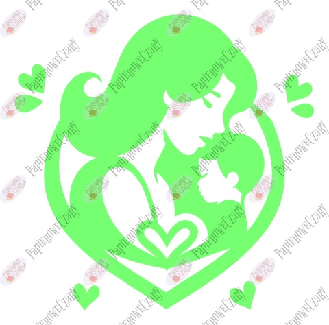 Mama z synem 3 Dekoracje z papieru Dzień Rodziny