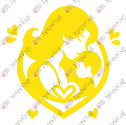 Mama z synem 3 Dekoracje z papieru Dzień Rodziny